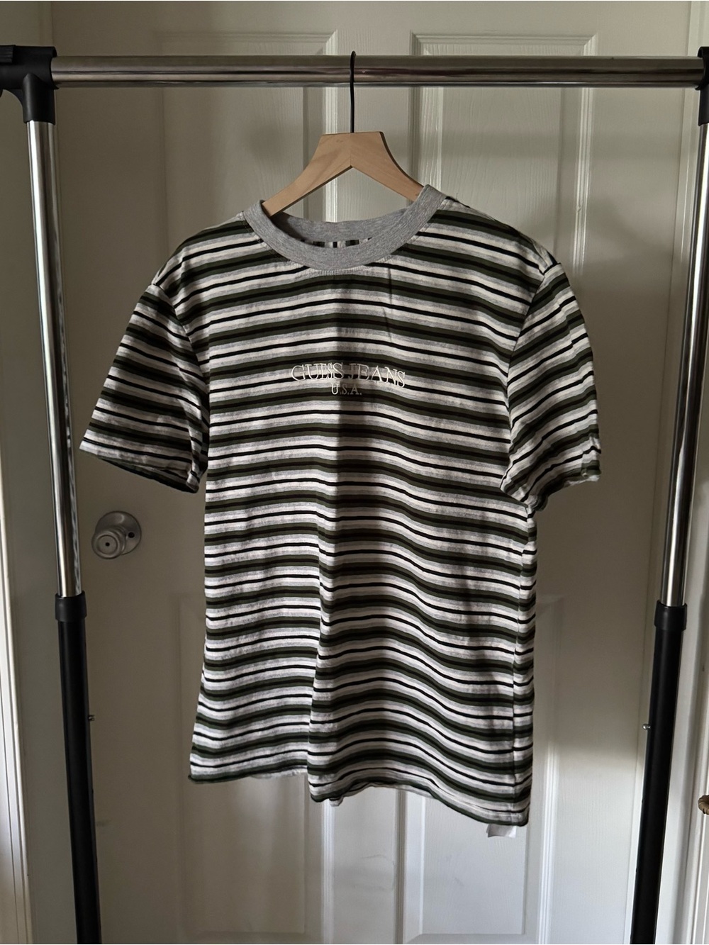 Vintage 90s Guess Jeans Striped T Shirt
